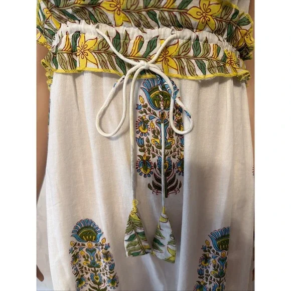 Anthropologie Love the Label Maxi Dress Size Medium floral Peasant Cottagecore - Picture 3 of 12
